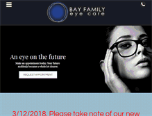 Tablet Screenshot of bayfamilyeyecare.com